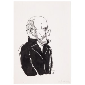 Jerzy Flisak (1930 Warsaw - 2008 there), Caricature of Wojciech Pszoniak