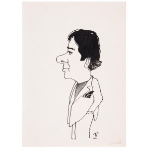 Jerzy Flisak (1930 Warszawa - 2008 tamże), Karykatura Janusza Gajosa