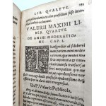 Valerius Maximus - Devět knih slavných činů a výroků - cca 1550