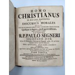 R.P.. Paulo Segneri - Homo Christianus - Augsburg 1737