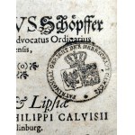 Z cisterciácké knihovny v Kamenci Ząbkowickém - O pivovarnictví - Schopffer - Lipsko 1677