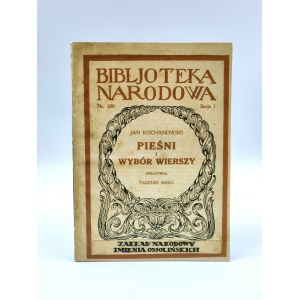 Kochanowski Jan - Songs and a selection of poems - Krakow 1927