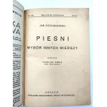 Kochanowski Jan - Písně a výběr básní - Krakov 1927