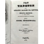 Mickiewicz Adam - Pan Tadeusz - miniatura [reprint Paris 1834 ].