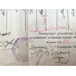 Excerpt from house population books - Warsaw 1923 [State Police - Stamp].