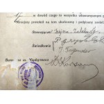 Protokol o určení věku - Magistrát města Miedzyrzec - 1927