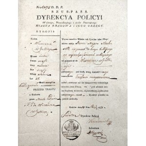 Warrant to bring an Old Believer to have his whips cut off and to jail - Free City of Krakow 1831