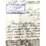 Dokument - Sąd Powiatowy w Tyczynie 21. maj 1918 , pieczęć Gminy Izraelickiej w Tyczynie