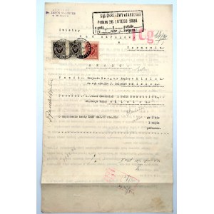 Skarga o zapłacenie kwoty 1647 dolarów - Sąd Okręgowy - Tarnów 1931