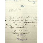 Kwit - Hersch Mandel - Pracowania Kamieniarsko Rzeźbiarska - Lwów 1911