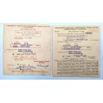 Receipts from Insurance Companies for Rabbi Szymon Alter Frankel in Skawina 1932- 1936