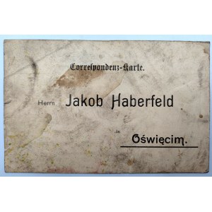 Karta korespondencyjna - Jakob Haberfeld Oświęcim - Wytwórnia Wódek i Likierów