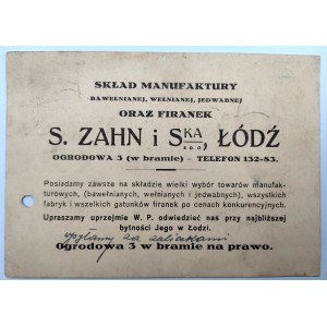 Pocztówka reklamowa - Skład manufaktury bawełnianej - Łódź
