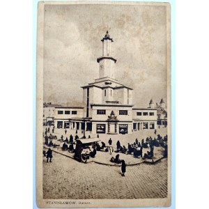Pohlednice - Stanislawow, radnice - akademický kibuc Hashachar [Częstochowa].