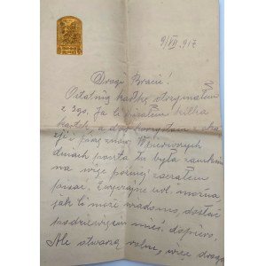 Korespondencja podoficera Antoniego Maja z Bestwiny k. Dziedzic - Bicinicco - [ 9.VII. 1917]