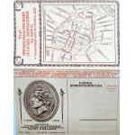 Karta korespondencyjna - Plan Tryumfalnego Pochodu Juliusza Słowackiego na Wawel Kraków 1927