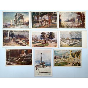 Zestaw 9 pocztówek - cmentarze wojenne Galicji - [ I wojna Światowa]