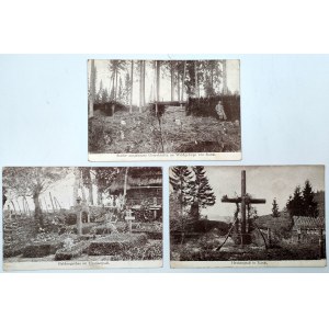 Pocztówki - Sianki - Bieszczady [ I wojna Światowa] Groby bohaterów, okopy -1917