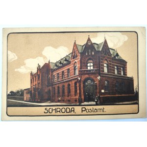 Środa Wielkopolska - budynek poczty - rzadka pocztówka ok. 1910