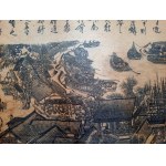 Zwój chiński „juan” - Widok wzdłuż rzeki podczas święta Qingming - XIX/XX wiek