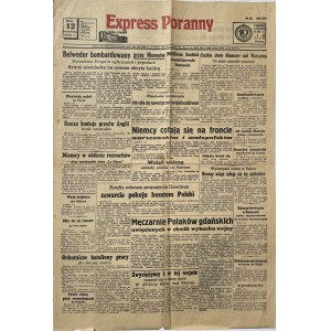 EXPRESS 12.09.1939 - BELWEDER BOMBARDOWANY
