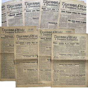 DZIENNIK POLSKI I DZIENNIK ŻOŁNIERZA 9 copies. 1945