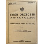 SBÍRKA ROZSUDKŮ CN CIVILNÍ KOMORA 1937