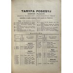 TARIFF OF THE CITY OF WARSAW 1910
