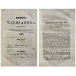 BIBLIOTEKA WARSZAWSKA 1853 TOM II