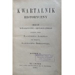 KWARTALNIK HISTORYCZNY 1896 ŁADNY EGZ.