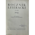 ROCZNIK LITERACKI ZA ROK 1932