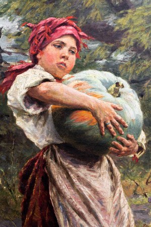 Maria KLASS - KAZANOWSKA (1857 - 1898), W ogrodzie [dynie i buraki], 1891