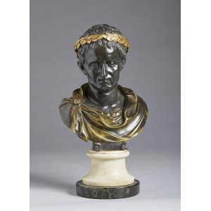 FOUNDRY, BEGINNING OF THE XIX CENTURY, Emperor bust with laurel wreath (Julius Caesar?)