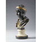 FOUNDRY, BEGINNING OF THE XIX CENTURY, Emperor bust with laurel wreath (Julius Caesar?)