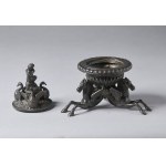 MANUFACTURE FROM THE XIX CENTURY, Inkwell with seahorses.