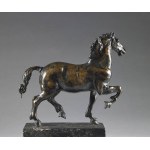 GIAMBOLOGNA (Douai, 1529- Firenze 1608)'S MODEL WITH VARIATIONS, XVII CENTURY (?), Horse in step