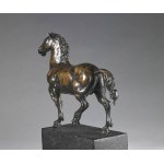 GIAMBOLOGNA (Douai, 1529- Firenze 1608)'S MODEL WITH VARIATIONS, XVII CENTURY (?), Horse in step