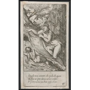 Odoardo Fialetti (1573-1626), Venus covering the sleeping Cupid with a cloth, 1617