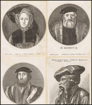 Wenceslaus Hollar (1607-1677), Four portraits after Hans Holbein the Younger