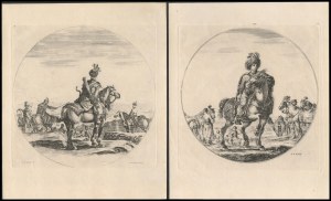Stefano della Bella (1610-1664), Pair of etching with horsemen