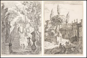 Jan Frans van Bloemen called Orizzonte (1662-1749), Two views of Rome