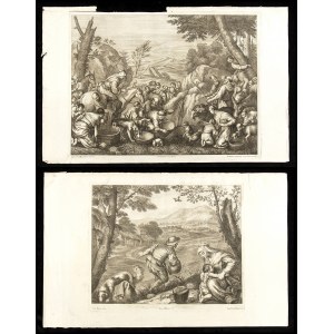 Fra Antonio Lorenzini (1665-1740), Lot of 2 plates drom Palazzo Granducale in Firenze series