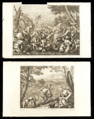 Fra Antonio Lorenzini (1665-1740), Lot of 2 plates drom 