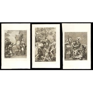 Fra Antonio Lorenzini (1665-1740), Lot of 3 plates drom Palazzo Granducale in Firenze series