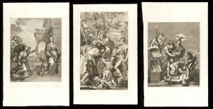 Fra Antonio Lorenzini (1665-1740), Lot of 3 plates drom 