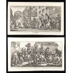 William Hogarth (1697-1764), Hudibras encounters the Skimmington / Burning ye Rumps at Temple Barr