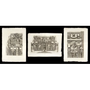 Giovanni Battista Piranesi (1720-1778), Lot of 3 plates from Osservazioni and  Parère sul architettura