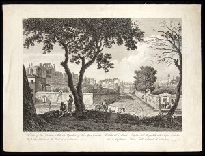 Carlo Labruzzi (1748-1817), A view of the Palatine Hill, the aqueduct of the Acqua Claudia the Ampitheatre…