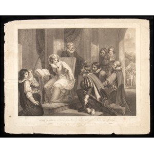 Niccolò Schiavonetti (1771-1813) after Richard Westall (1765-1836), Queen Elizabeth receives the news of Queen Mary I's death, 1792
