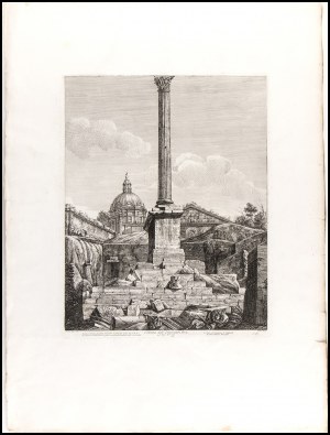 Luigi Rossini (1790-1857), Colonna dell'Imperatore Foca nel Foro Romano, 1819